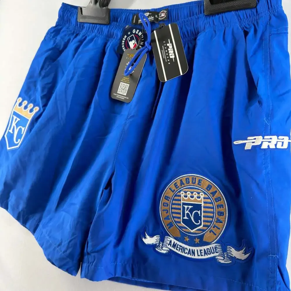 0916 Pro Standard Kansas City Royals Woven Mens Shorts Blue White size XL